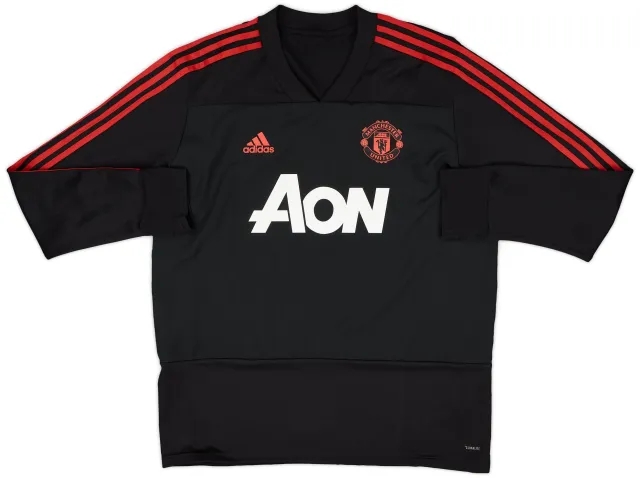 2018-19 Manchester United adidas Sweat Top - 8/10 - (3XL)