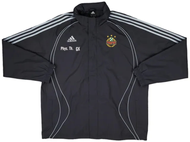 2006-07 Rapid Vienna Staff Issue adidas Hooded Rain Jacket - 8/10 - (XL)
