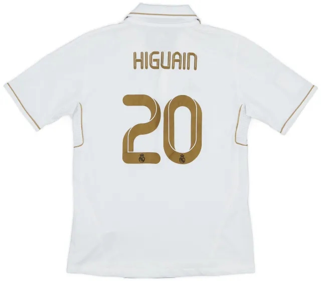 adidas 2011-12 Real Madrid Home Shirt Higuain #20 - 7/10 - (M.Boys)