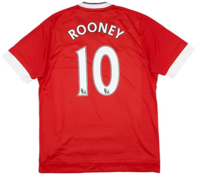 adidas 2015-16 Manchester United Home Shirt Rooney #10 - 6/10 - (L)
