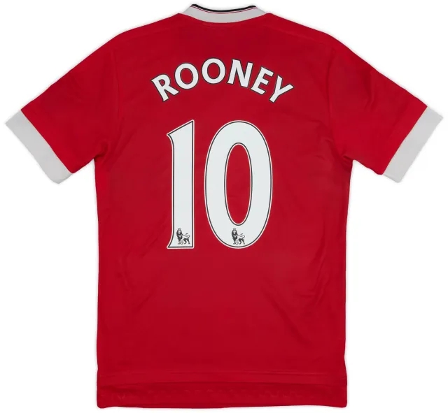 adidas 2015-16 Manchester United Home Shirt Rooney #10 - 5/10 - (XS)