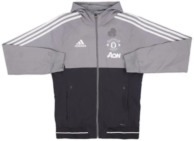 2017-18 Manchester United adidas Hooded Track Jacket - 5/10 - (S)