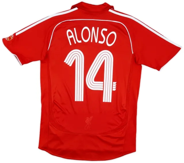 adidas 2006-08 Liverpool Home Shirt Alonso #14 - 5/10 - (S)