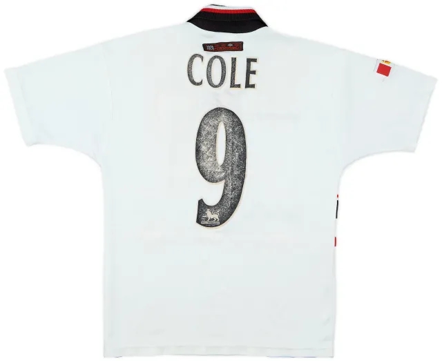 Umbro 1997-99 Manchester United Away Shirt Cole #9 - 5/10 - (M.Boys)
