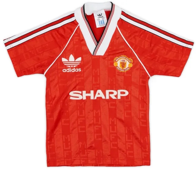 adidas 1988-90 Manchester United Home Shirt - 9/10 - (4-5 Years)