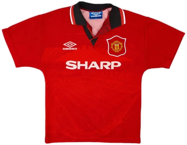 Umbro 1994-96 Manchester United Home Shirt - 6/10 - (S.Boys)