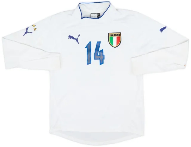 Puma 2003-04 Italy Match Issue Away L/S Shirt #14