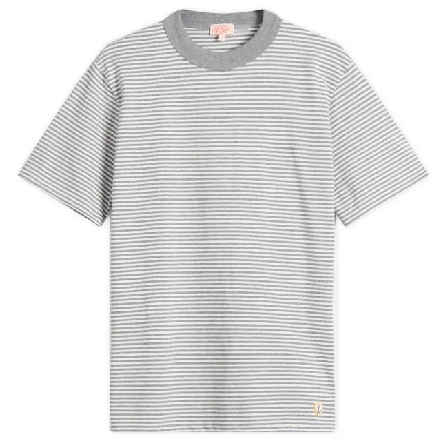Armor-Lux Men's Fine Stripe T-Shirt Obscure Blue/Milk