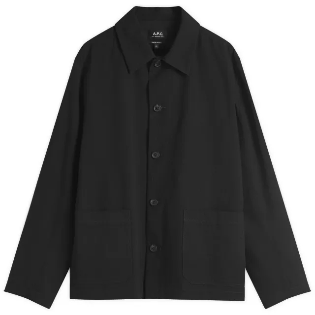 A.P.C. Men's Brest Seersucker Work jacket Black