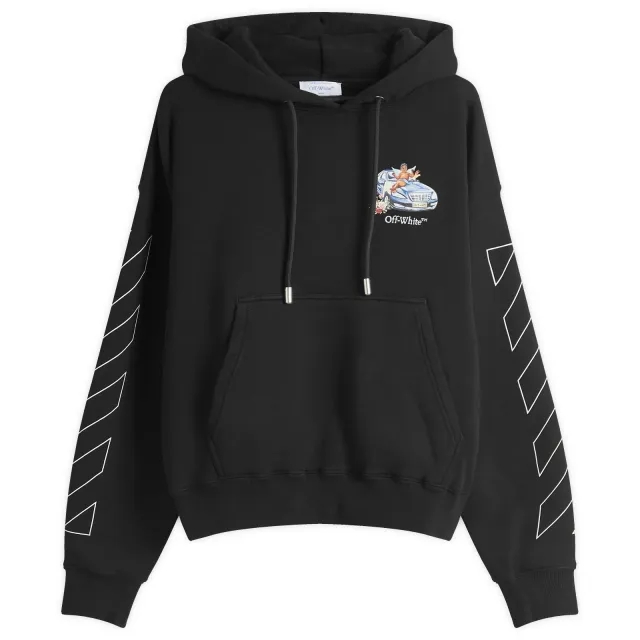 Off-White Men's Fresco Arrow Skate Hoodie Black/White