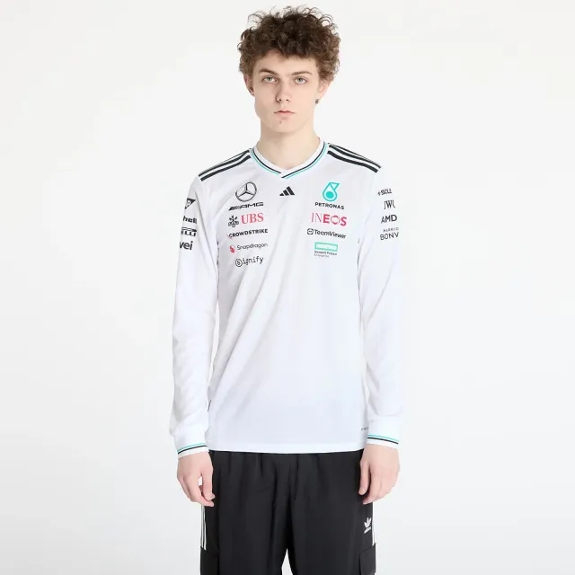 adidas Originals Jersey Adidas X Mercedes Amg Petronas Formula One Team Driver Authentic Long Sleeve Jersey White/ White/ Black Xxl