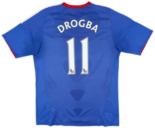 adidas 2010-11 Chelsea Home Shirt Drogba #11 - 5/10 - (L)