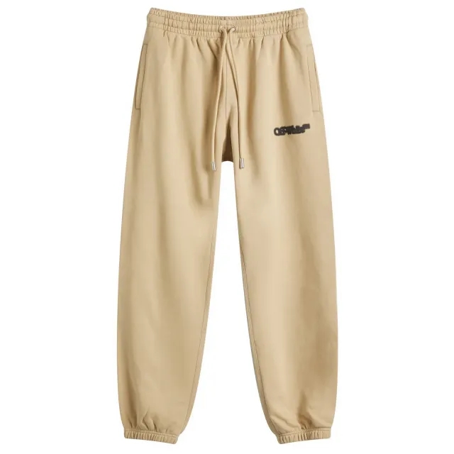 Off-White Men's Spray Arrow Cuffed Sweat Pants Crème Brulee