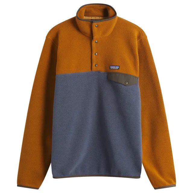 Patagonia Men's Lightweight Synchilla Snap-T Pullover Shelter Brown