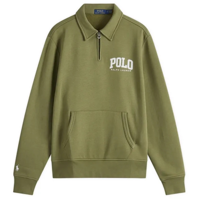 Polo Ralph Lauren Men's Polo Arch Applique Half Zip Sweatshirt Tree Green