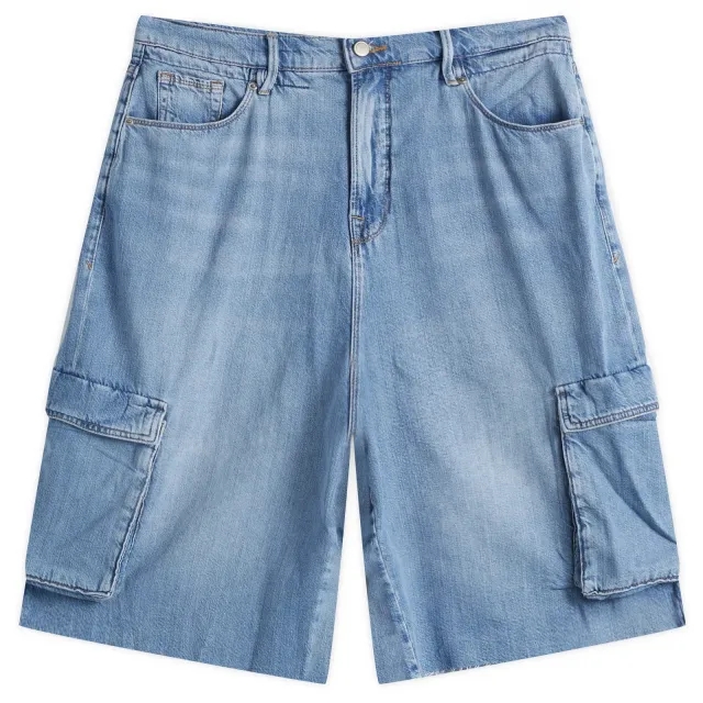 Good American Women's Denim Cargo Short Indigo