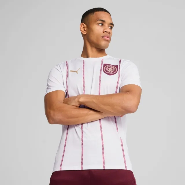 PUMA Manchester City Pre-Match Jersey Men, White/Dark Jasper