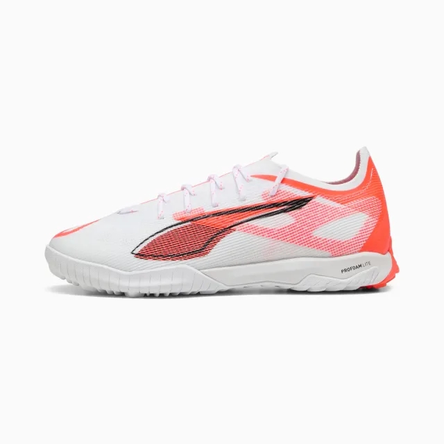 PUMA Ultra 5 Pro Cage Football Boots Unisex, White/Black/Glowing Red