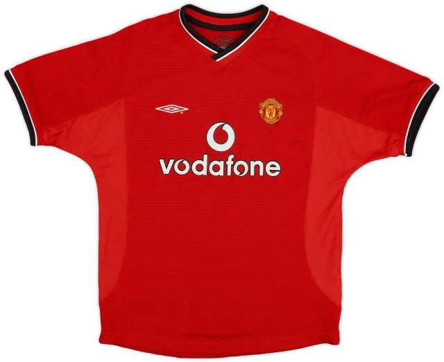 Umbro 2000-02 Manchester United Home Shirt - 7/10 - (M.Boys)