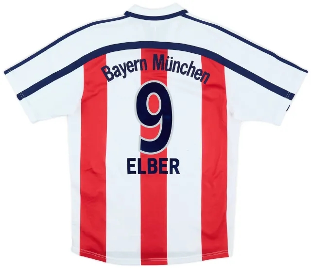 adidas 2000-01 Bayern Munich Away Shirt Elber #9 - 6/10 - (S)