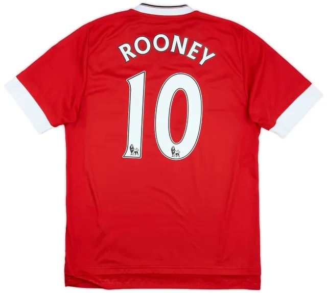 adidas 2015-16 Manchester United Home Shirt Rooney #10 - 6/10 - (M)