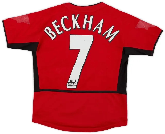 Nike 2002-04 Manchester United Home Shirt Beckham #7 - 4/10 - (S.Boys)