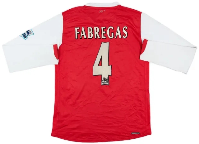 Nike 2006-08 Arsenal Home L/S Shirt Fabregas #4 - 5/10 - (S)