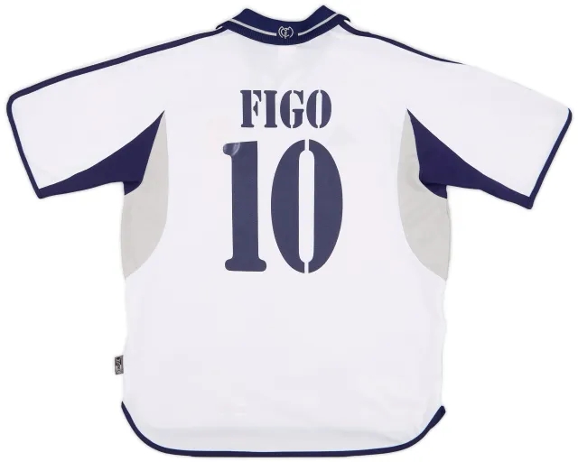 adidas 2000-01 Real Madrid Home Shirt Figo #10 - 5/10 - (L)