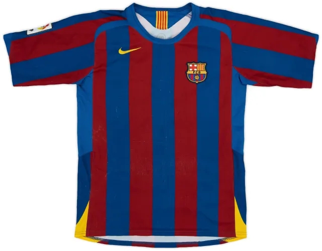 Nike 2005-06 Barcelona Home Shirt - 6/10 - (L.Boys)