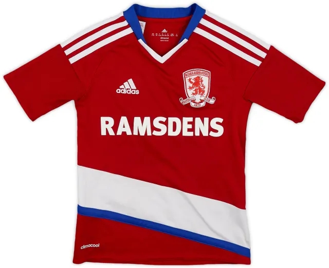 adidas 2016-17 Middlesbrough Home Shirt - 6/10 - (7-8 Years)