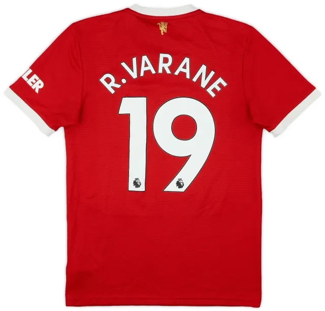 adidas 2021-22 Manchester United Home Shirt Varane #19 - 8/10 - (S)