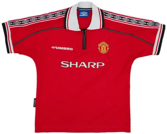 Umbro 1998-00 Manchester United Home Shirt - 7/10 - (XL.Boys)