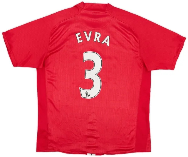 Nike 2007-09 Manchester United Home Shirt Evra #3 - 5/10 - (L)
