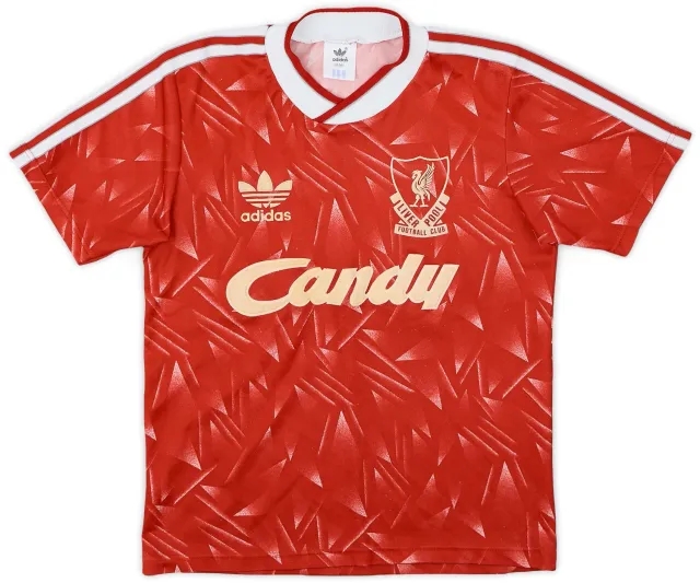 adidas 1989-91 Liverpool Home Shirt - 7/10 - (M.Boys)