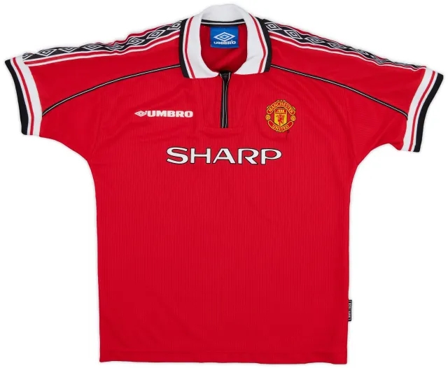 Umbro 1998-00 Manchester United Home Shirt - 9/10 - (L.Boys)