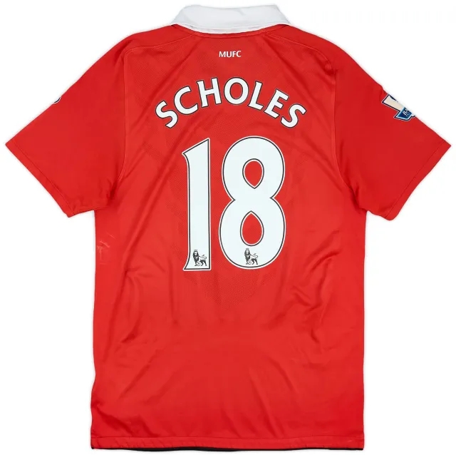 Nike 2010-11 Manchester United Home Shirt Scholes #18 - 6/10 - (S)
