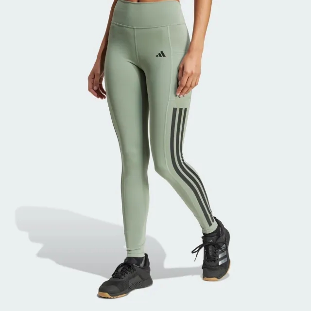 Adidas Optime 3 Stripes Full Length Leggings