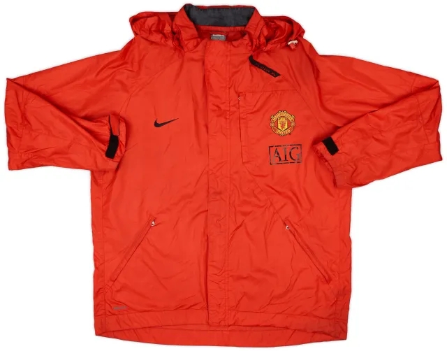 2007-08 Manchester United Nike Hooded Rain Jacket - 7/10 - (L)
