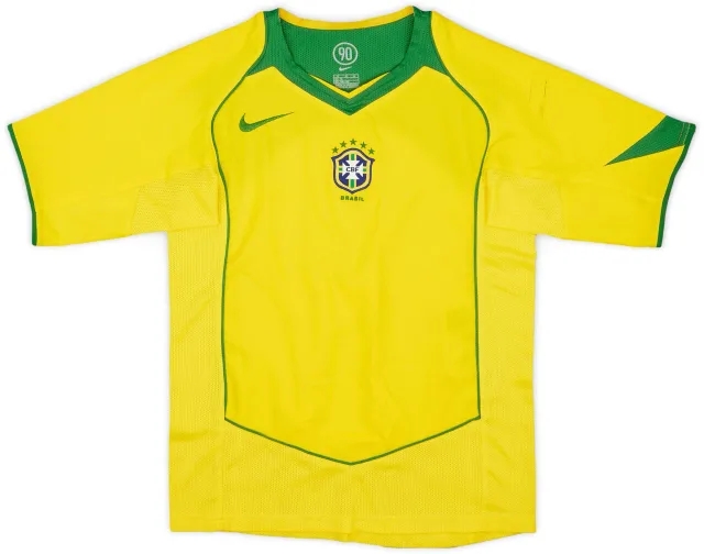 Nike 2004-06 Brazil Home Shirt - 8/10 - (M.Boys)