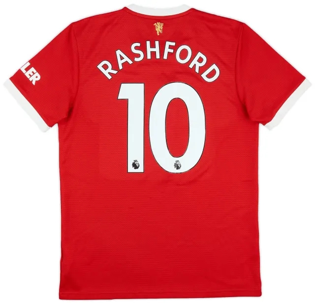 adidas 2021-22 Manchester United Home Shirt Rashford #10 - 8/10 - (M)