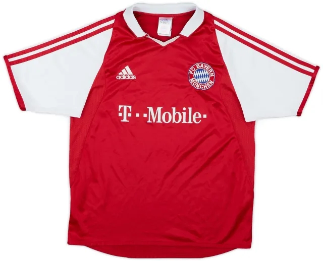 adidas 2003-04 Bayern Munich Home Shirt - 7/10 - (XL.Boys)