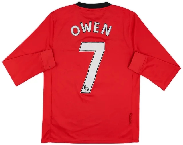 Nike 2009-10 Manchester United Home L/S Shirt Owen #7 - 5/10 - (S)