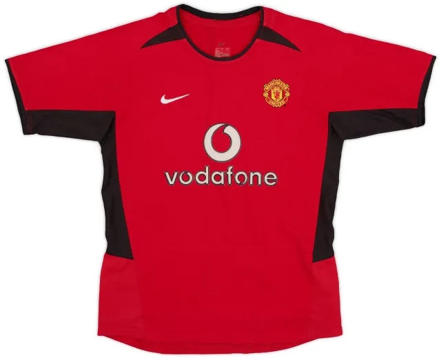 Nike 2002-04 Manchester United Home Shirt - 8/10 - (M.Boys)