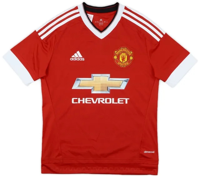 adidas 2015-16 Manchester United Home Shirt - 9/10 - (L.Boys)
