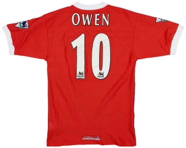 Reebok 1998-00 Liverpool Home Shirt Owen #10 - 6/10 - (Y)