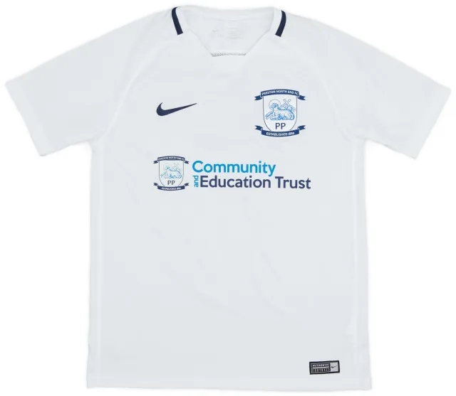 Nike 2017-18 Preston Home Shirt - 8/10 - (L.Boys)