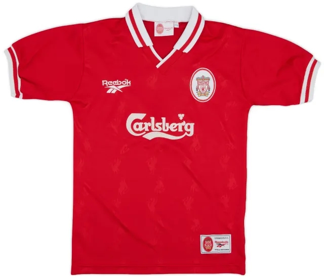 Reebok 1996-98 Liverpool Home Shirt - 8/10 - (XL.Boys)