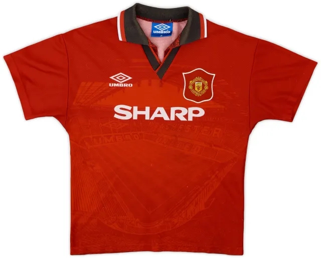 Umbro 1994-96 Manchester United Home Shirt - 6/10 - (L.Boys)