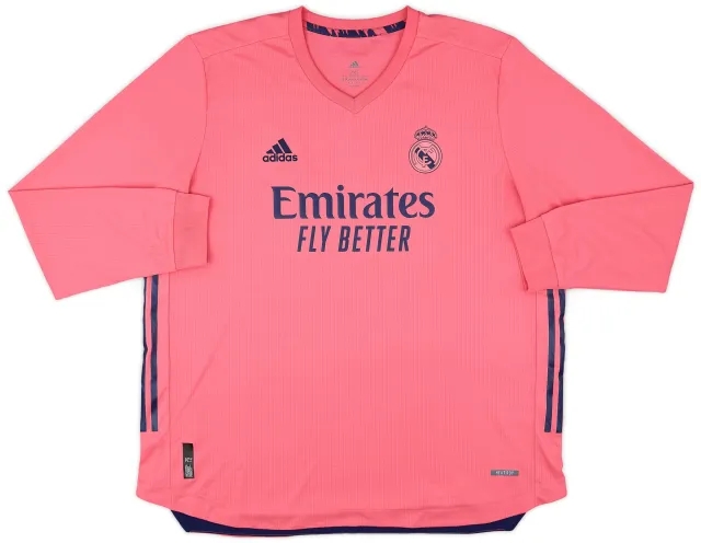adidas 2020-21 Real Madrid Authentic Away L/S Shirt - 8/10 - (XXL)