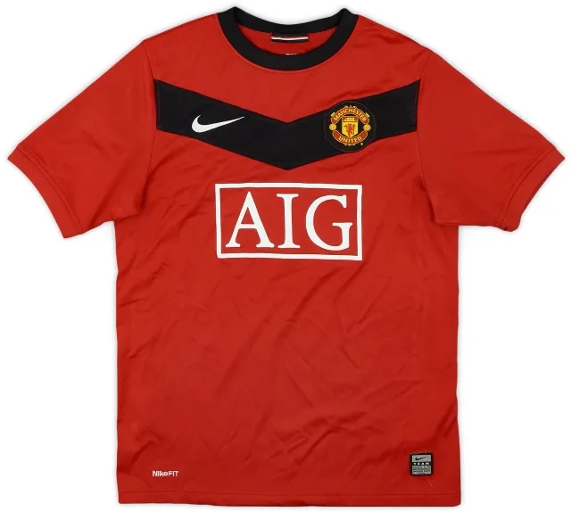 Nike 2009-10 Manchester United Home Shirt - 9/10 - (M.Boys)